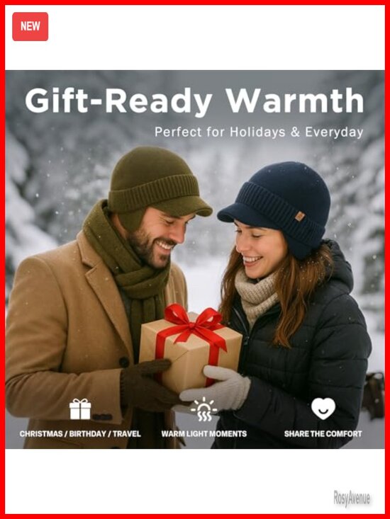 DryKnit Waterproof Merino Wool Beanie with Ear Flaps Fleece-Lined Stretch Fit main image 4
